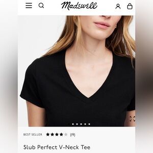 Madewell Classic Black V-Neck Tee Sz 3X